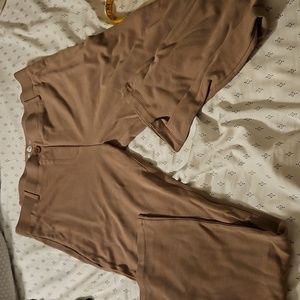 Betabrand khaki yoga dress pants